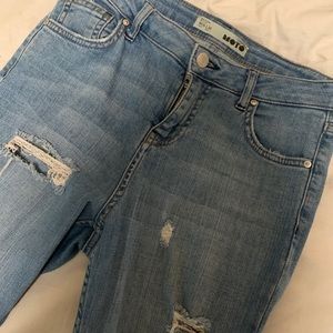 Topshop moto distressed jeans